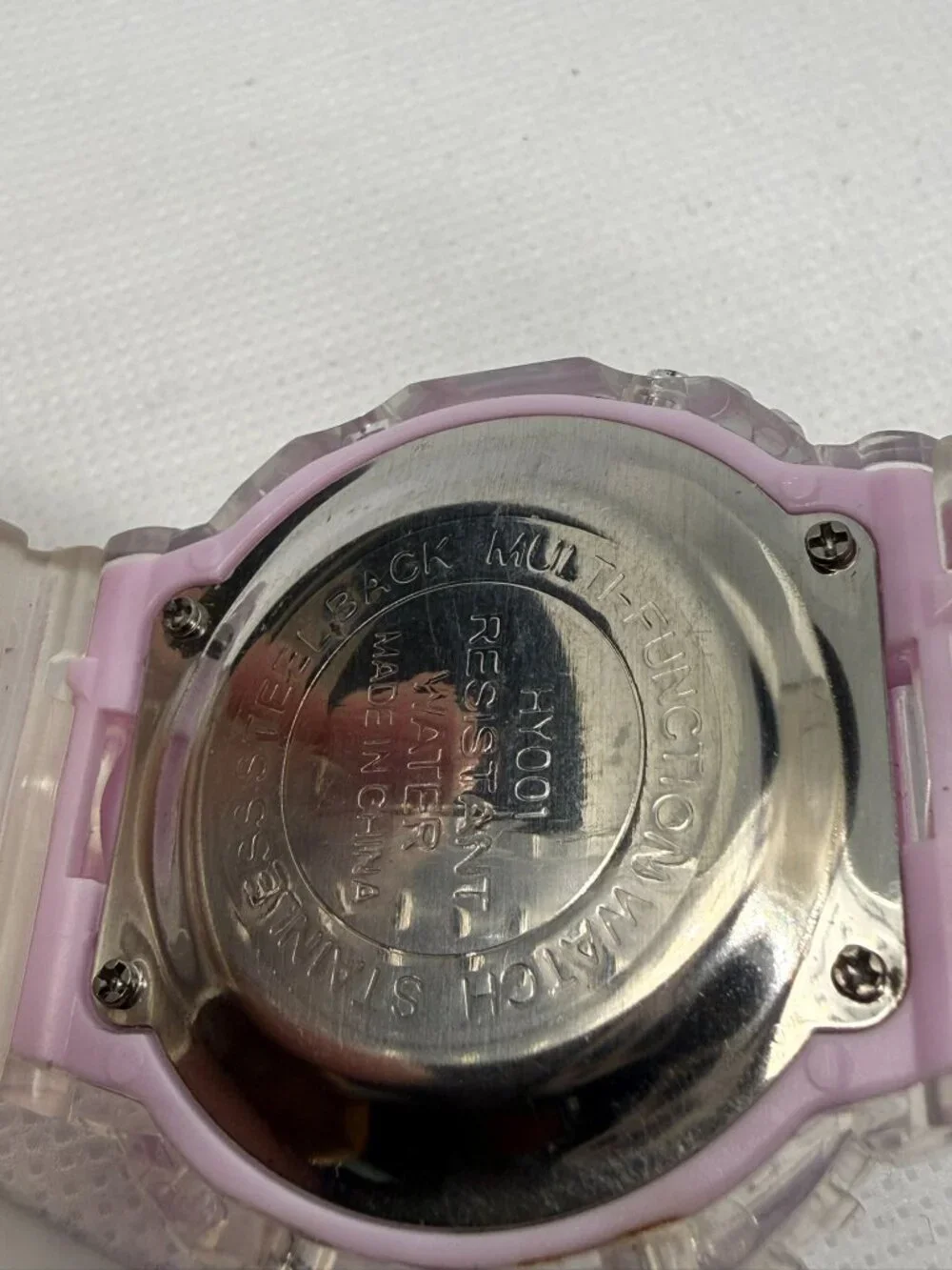 Retro Digital Stainless Steel Sports Military Watch Waterproof Electronic Pink